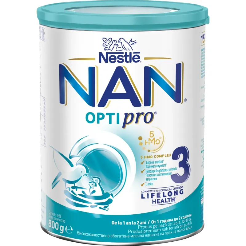 Lapte de crestere Nestle NAN Optipro 3, 1+ ani, 800g