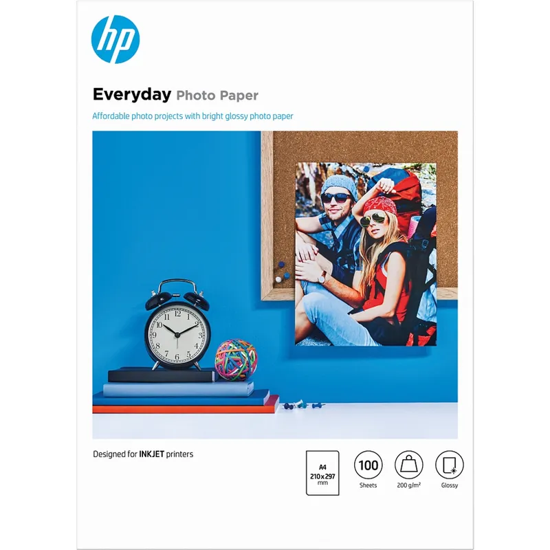 Hartie foto originala HP Everyday Semi-gloss Q2510HF, A4, 100 coli