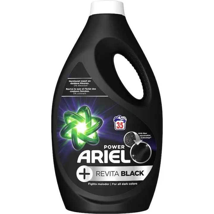 Detergent de rufe lichid Ariel Revita Black, 35 spalari, 1.925 L