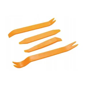 Set 4 x leviere/spatule din plastic pentru cleme auto si uz general, culoare portocaliu, diferite marimi, Dactylion®