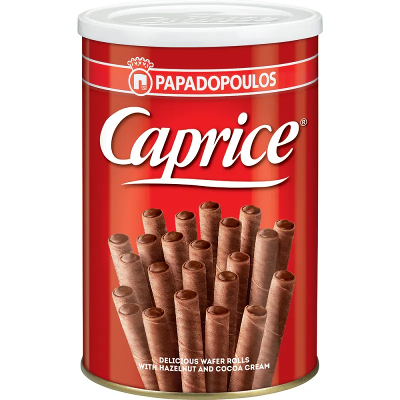Rulouri cu crema de cacao si alune de padure Caprice, 400g