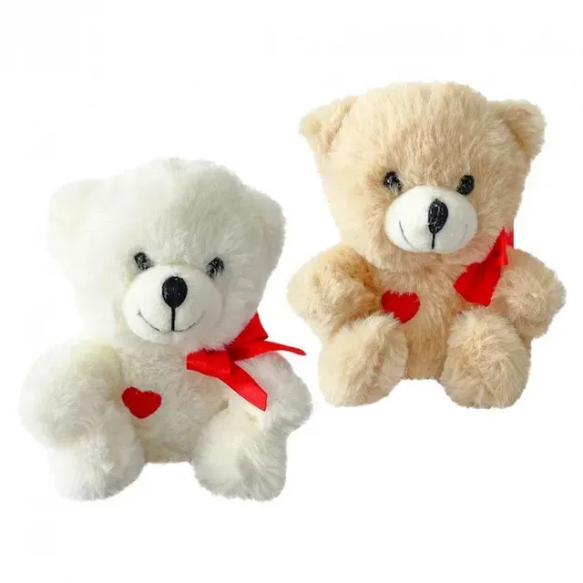 Ursulet de plus One Two Fun, 15 cm, cu punga de cadou, diverse culori