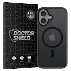 Husa de Protectie, Compatibila Apple iPhone 16, Doctor Shield Fantom, MagSafe - Negru
