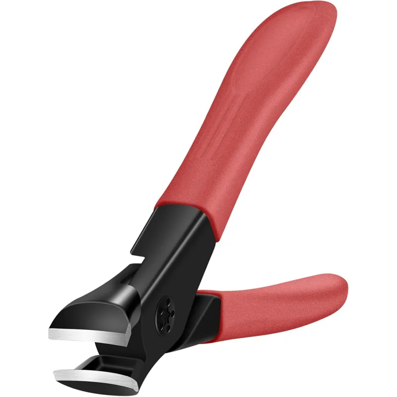 Unghiere speciale pentru unghii groase DUAIU, unghiere cu gura larga, unghiere rezistente, unghiere curbate si ascutite, unisex, rosu