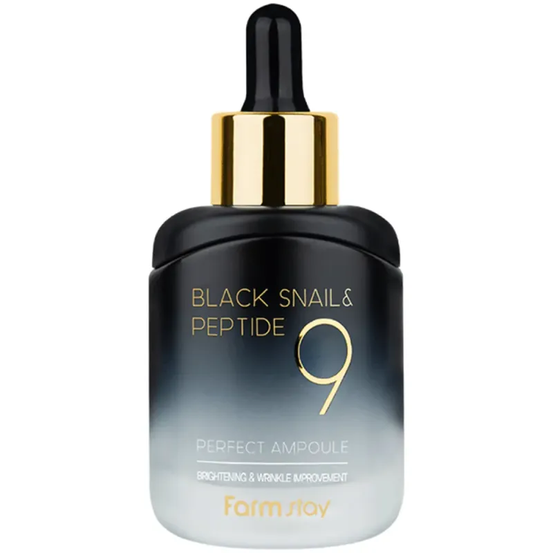 Ser de fata antirid cu extract de melc negru si peptide Farmstay Black Snail, 35 ml