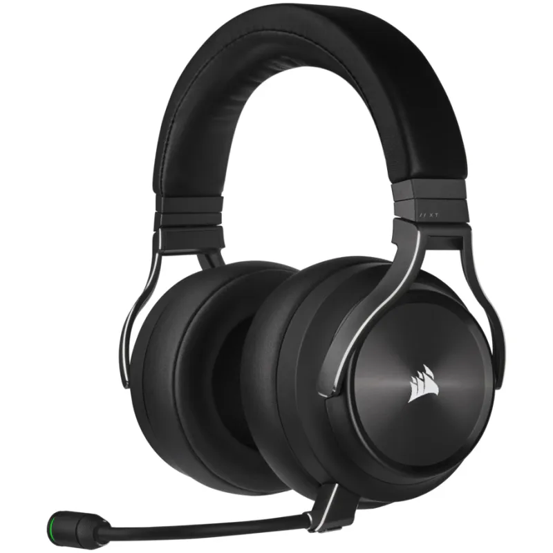 Casti Gaming Corsair Virtuoso, Iluminare RGB, Wireless XT, Negru