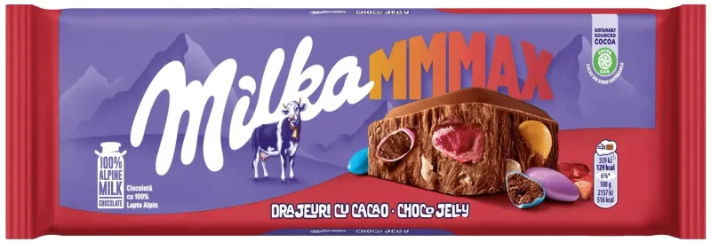 Ciocolata Milka Choco Jelly, 250 g