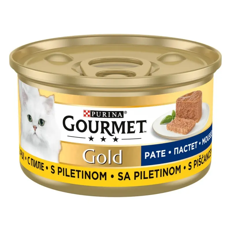Hrana umeda pentru pisici Purina Gourmet Gold Mousse cu pui, 85 g
