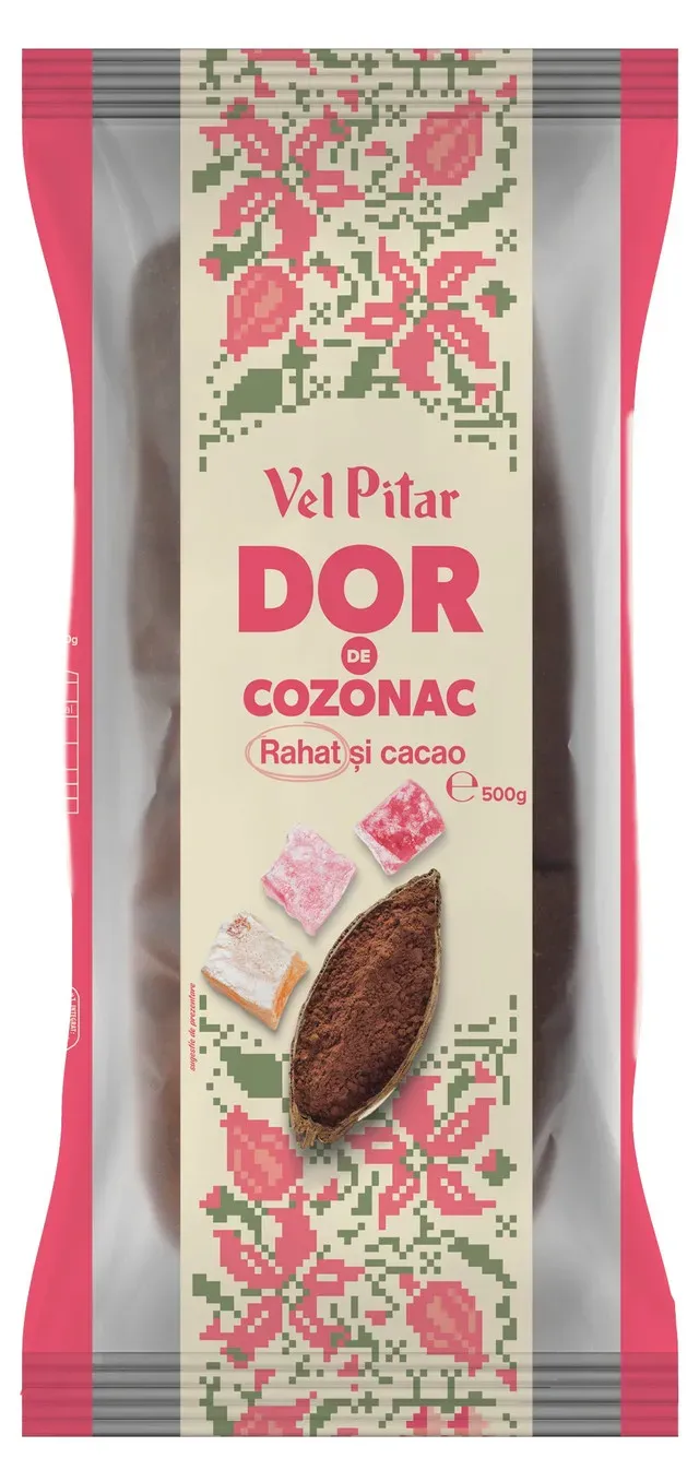 Cozonac cu rahat si cacao Vel Pitar Dor de Cozonac, 500 g