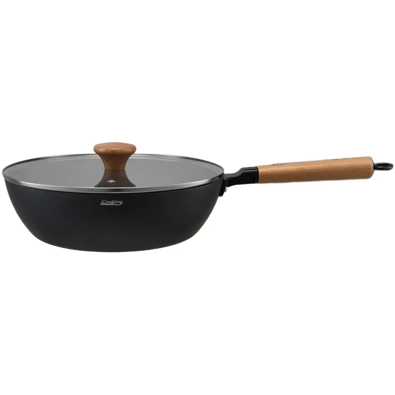 Tigaie wok cu capac Cooking by Heinner Samurai Gourmet by Rikito Watanabe, invelis ceramic, 28 x 8 cm