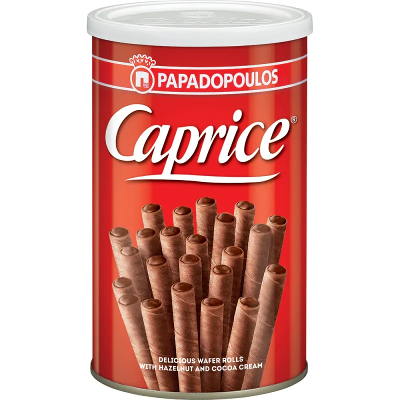 Rulouri cu crema de cacao si alune de padure Caprice, 250g