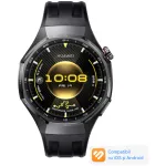 Smartwatch Huawei Watch GT 6 Pro, 46MM, Black Titanium Alloy Case, Black Fluoroelastomer Strap