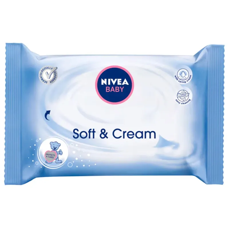 Servetele umede bebelusi Nivea Baby Soft and Cream, 57 bucati