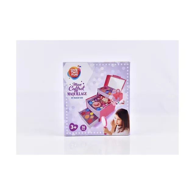 Jucarie caseta cu machiaj One Two Fun, 36 piese