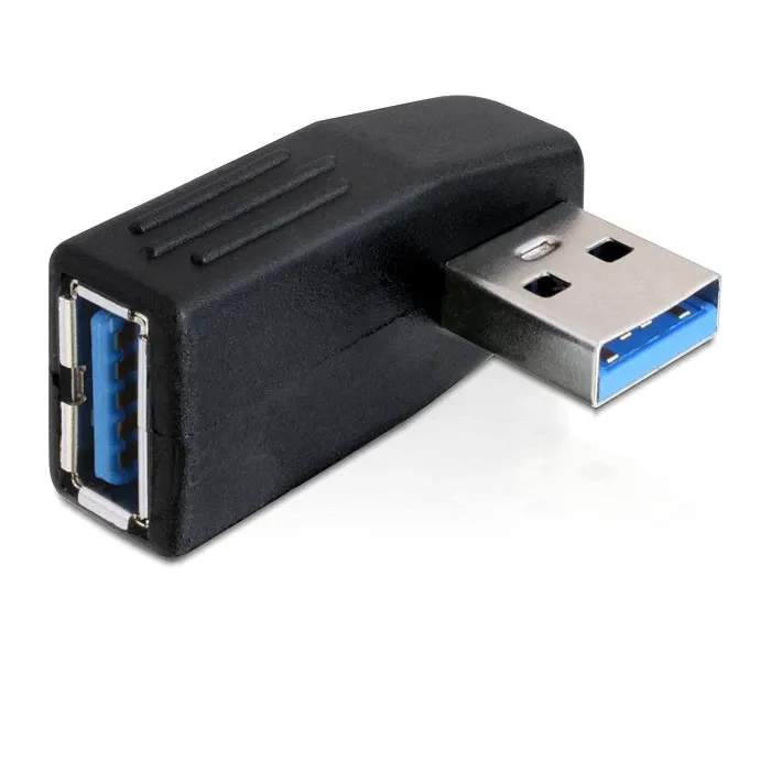 Adaptor USB 3.0 tata-mama in unghi de 90 de grade orizontal, Delock - 65341
