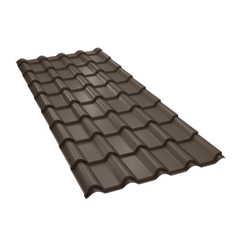 Tigla metalica Bilka Balcanic, maro inchis mat (RAL 8019), 2930 x 1180 x 0.5 mm
