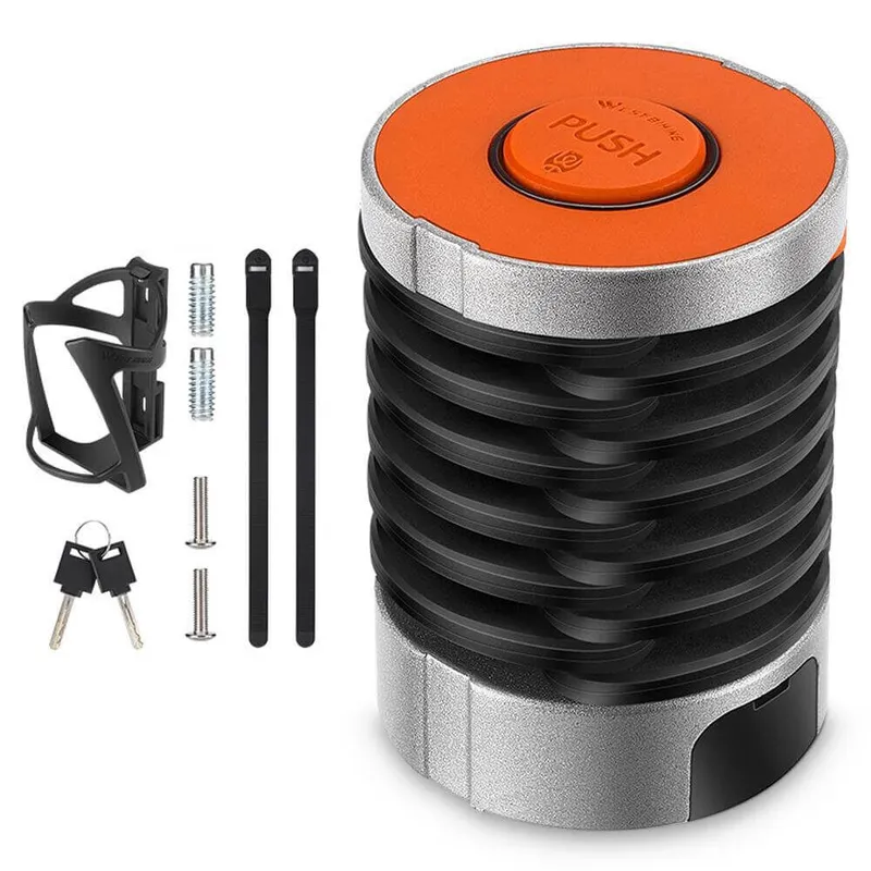 Antifurt pliabil mini pentru bicicleta, trotineta, scuter, 5 mm grosime otel 45 carbon inoxidabil, rezistent la taiere, inchidere cu cifru, West Biking, compact si durabil, lungime 88 cm