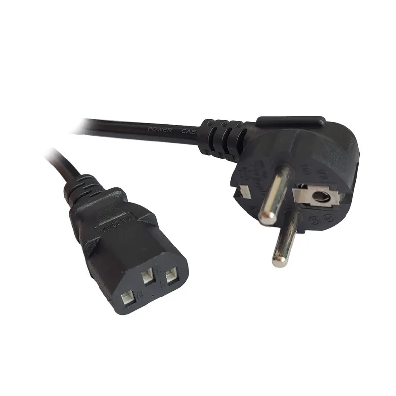 Cablu alimentare Spacer 1.8m, intrare Shucko, iesire C13, 6A, Negru