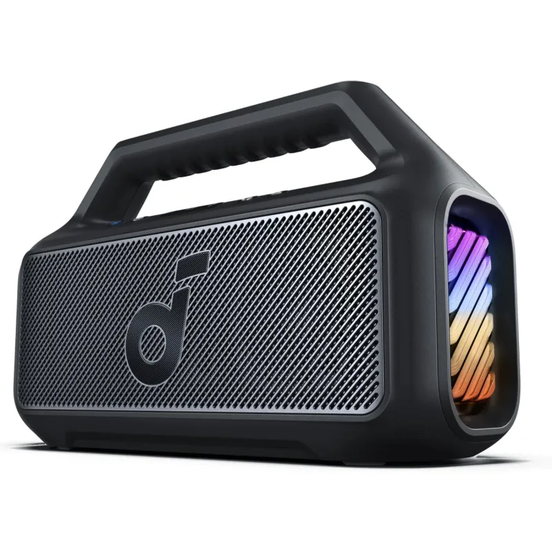 Boxa portabila Anker Soundcore Boom 2, 80W, BassUp 2.0, IPX7, Lumini RGB, Bluetooth 5.3, Negru