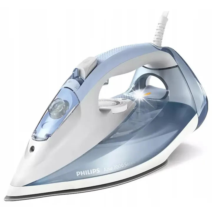 Fier de calcat cu abur Philips Seria 7000 SteamGlide Plus, 2600 W, 220 g, gri, 300 ml