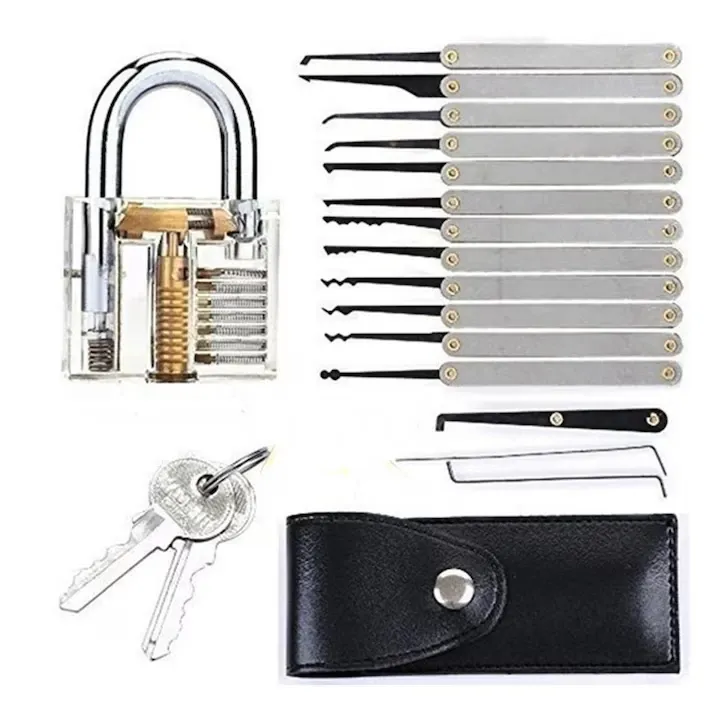 Set lacatuserie incepator, set de 15 piese, scule lacatuserie de inalta calitate, set extractoare transparente