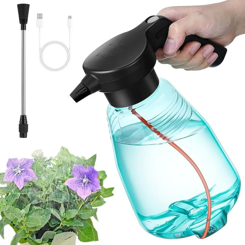 Pulverizator electric de gradina, Ronyes, reincarcabil, duza rotativa, 2 L, verde