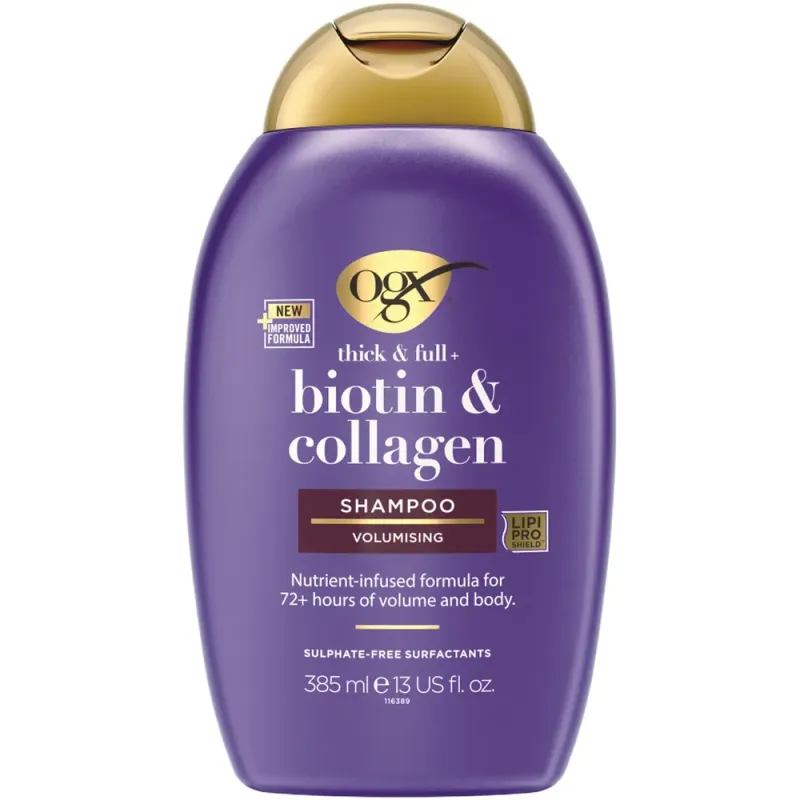 Sampon pentru volum si densitate OGX Biotin & Collagen, 385 ml