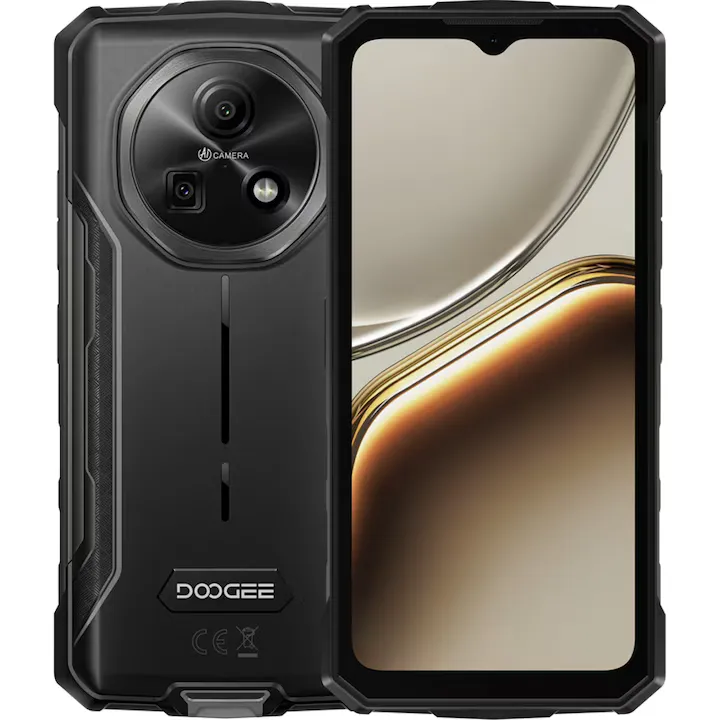 Telefon mobil Doogee Fire 5 Pro, 4G, Dual SIM, 6.6-inch IPS 90Hz, Octa-Core, 128GB, NFC, 13000mAh, IP68/IP69K, Android 15, Grey