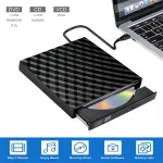 DVD writer extern MOSMAOO® ultra-subtire, DVD/CD/VCD +/-RW, suport M-DISC, compatibil cu USB tip C si tip A pentru Windows si Mac OS, Laptop Desktop PC Windows 11/10/8/7 Linux Mac OS, Negru