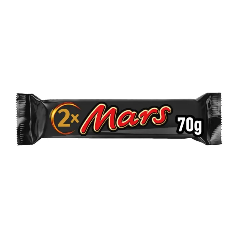 Baton ciocolata cu lapte cu miez de caramel si nuga Mars, 2 x 35 g