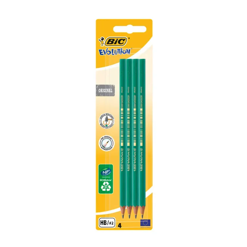Set creioane grafit Bic Eco Evolution 650 pachet cu 4 bucati