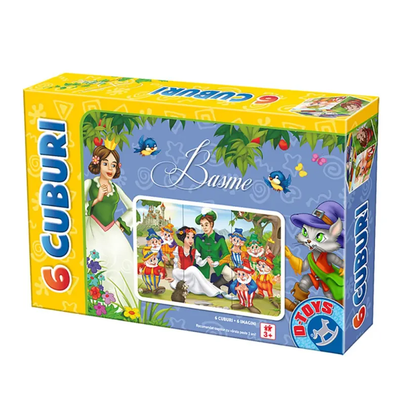 Puzzle Cuburi Basme 6 bucati - D-Toys