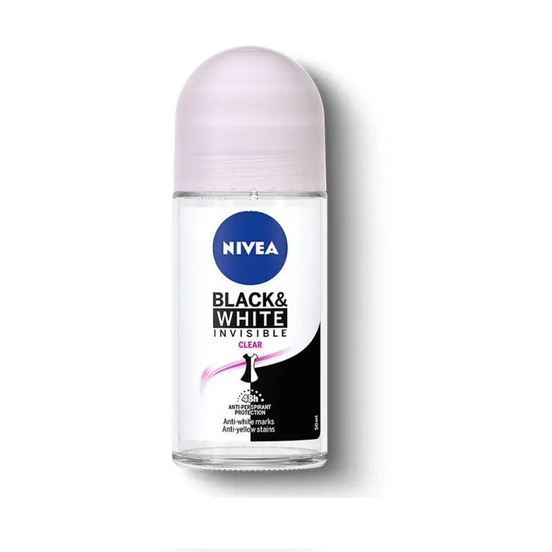 Deodorant roll-on Black & White Invisible Clear, 50 ml
