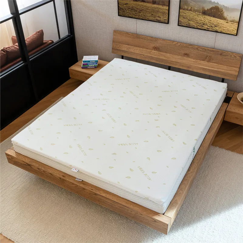 Topper Saltea Best Sleep H7 cm spuma poliuretanica, 140X200 cm, husa Aloe Vera Detasabila