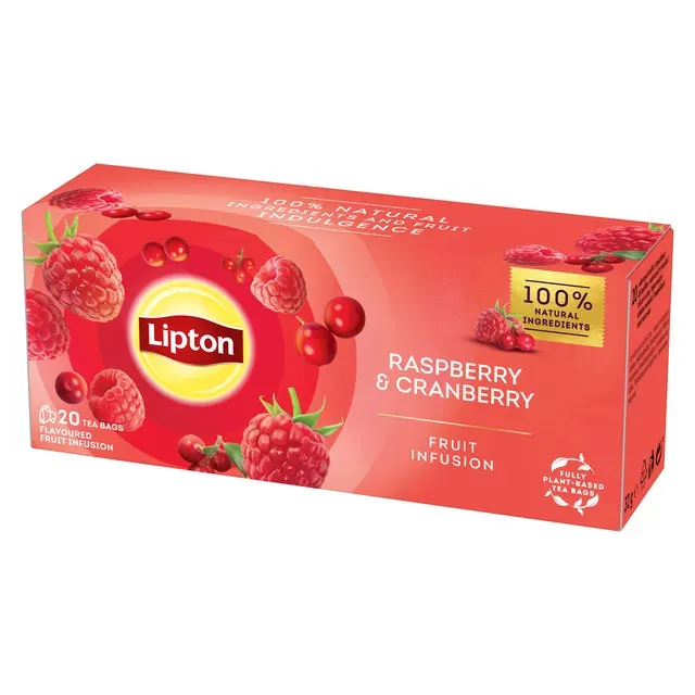 Ceai de fructe Lipton cu raspberry si merisor, 20 plicuri