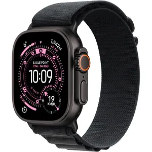Apple Watch Ultra 3, GPS + Cellular, 49mm, Black Titanium Case, Black Alpine Loop - Medium