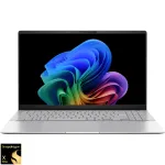 ASUS Vivobook S 15 OLED S5507QA cu Qualcomm® Snapdragon X Elite X1E-78-100 pana la 3.4GHz, 15.6'', 3K, OLED, 32GB LPDDR5X, 1TB SSD, Qualcomm® Adreno™ GPU, Windows 11 Pro, Cool Silver