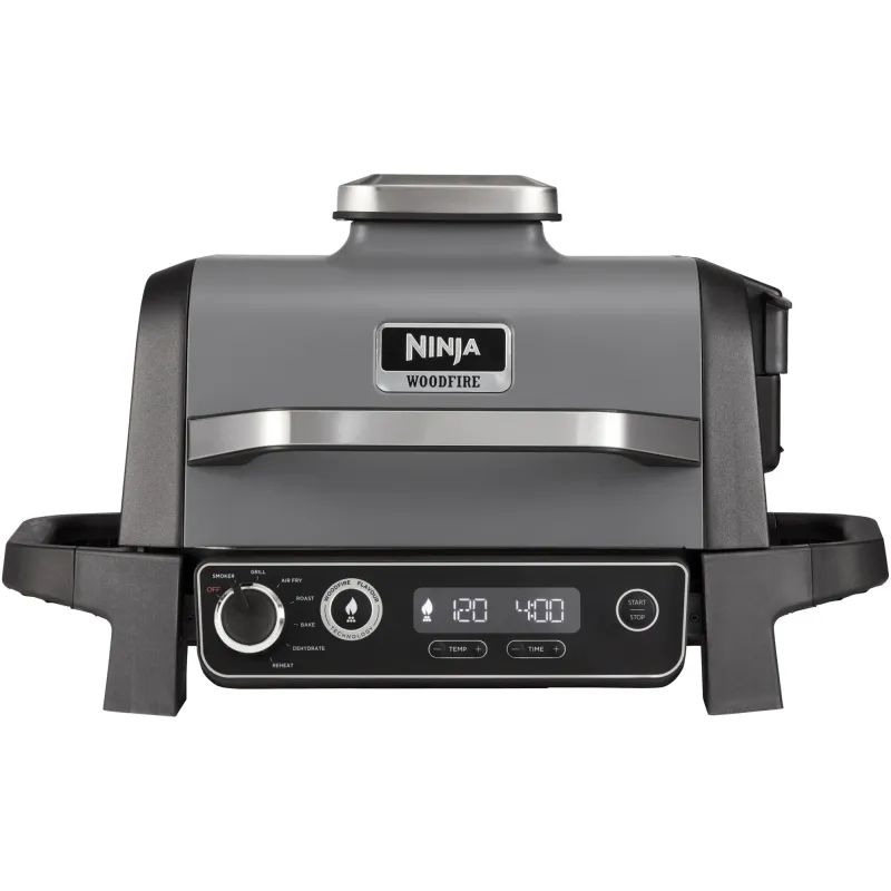 Gratar si afumator electric Ninja Woodfire OG701EU, 2400w, 7 functii de gatit, gri