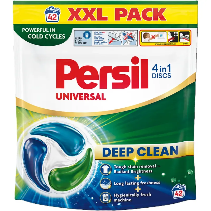 Detergent capsule Persil Universal 4 in 1 Discs Deep Clean, 42 spalari