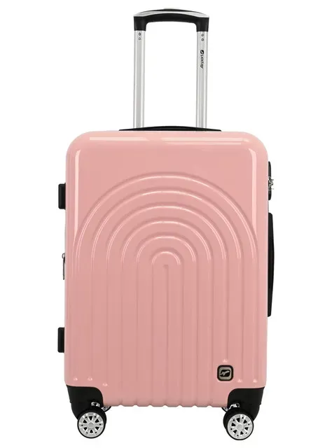 Troler Airport Boho, din ABS, M, 42 x 60 x 24 cm, roz