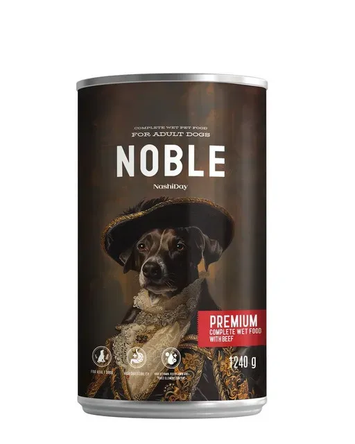Hrana umeda pentru caini adulti Noble, vita, 1240 g