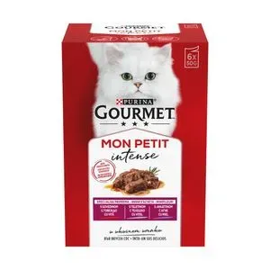 Hrana umeda pentru pisici Purina Gourmet Mon Petit cu vita, vanat, ficat, 6 x 50 g