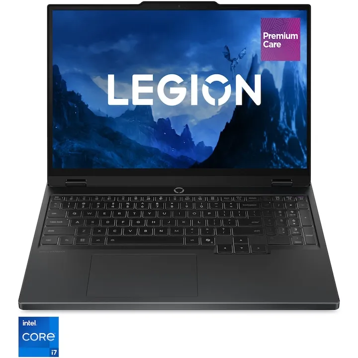 Gaming Lenovo Legion 5 15IRX10 cu procesor Intel® Core i7-13650HX pana la 4.9GHz, 15.1" WQXGA, OLED, 165Hz, 16GB DDR5, 1TB SSD, NVIDIA® GeForce RTX™ 5060 8GB GDDR7, NO OS, Eclipse Black, 3y on-site Premium Care