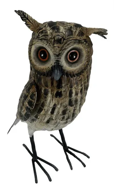 Decoratiune bufnita Garden Star, din metal, H37 cm