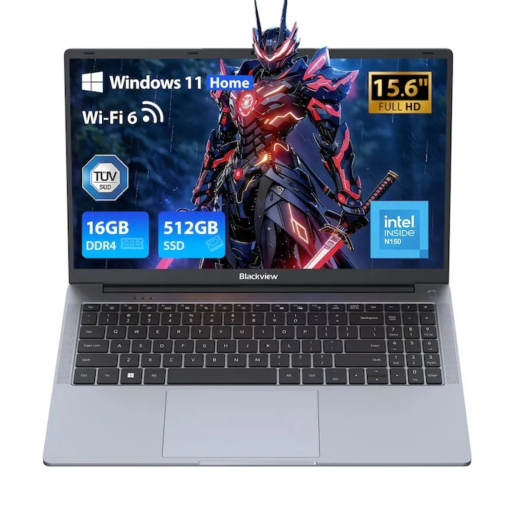 Blackview Acebook 6, 16GB DDR4 512GB SSD, Intel N150 3.6GHz/ Intel UHD Graphics, Win11 Home, 38Wh, 15.6" FHD+, HDMI 2.0, Bluetooth 5.0, USB 3.0, WLAN 5G, Gri