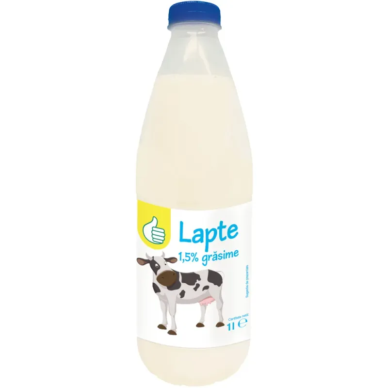 Lapte semidegresat Pouce, 1.5% grasime, 1 l