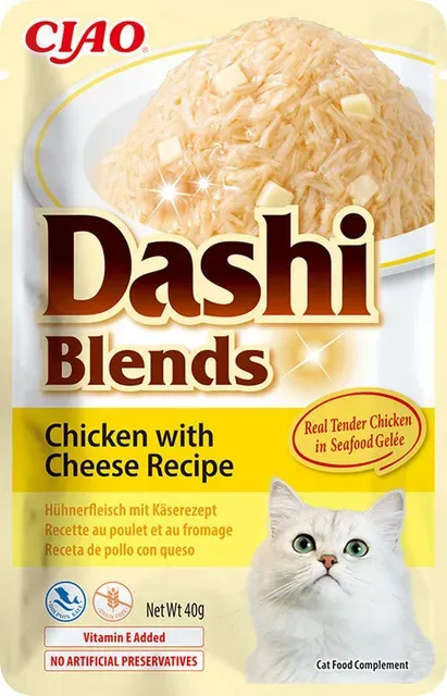 Hrana umeda pentru pisici Ciao Dashi Blends, pui si branza, 40 g