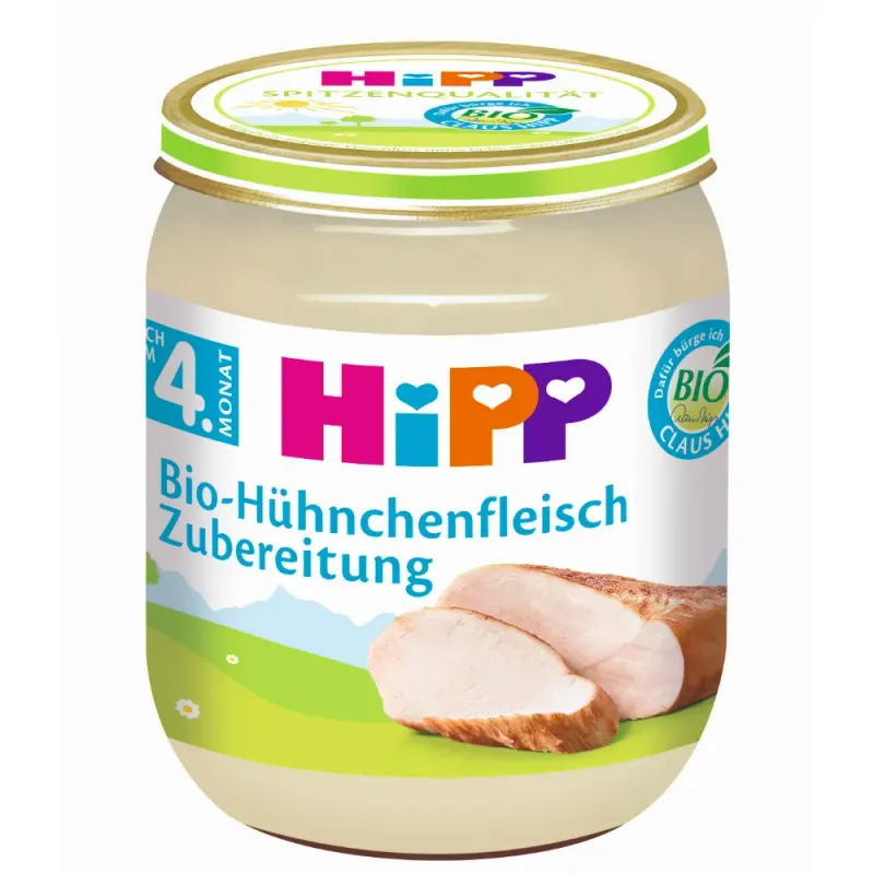 Piure Hipp din carne de pui, de la 4 luni, 125 g