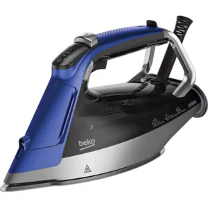 Fier de calcat BEKO Future Iron SPA9130B, 3000W, 280g/min, 350ml, talpa SoftGlide, albastru-negru
