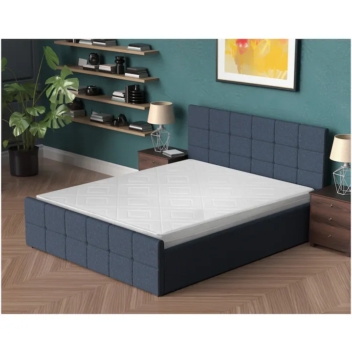 Saltea ortopedica Best Sleep Bellise, 180x200x25cm, spuma poliuretanica cu memorie 4 cm, 7 zone de confort, hipoalergenica, reversibila, fermitate medie